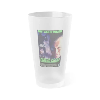 OMEGA DOOM (GERMAN) 1996 Movie Poster - Frosted Pint Glass 16oz 16oz Frosted - Go Mug Yourself