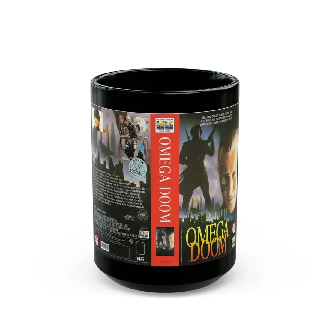 OMEGA DOOM (VHS COVER) - Black Coffee Mug 15oz - Go Mug Yourself