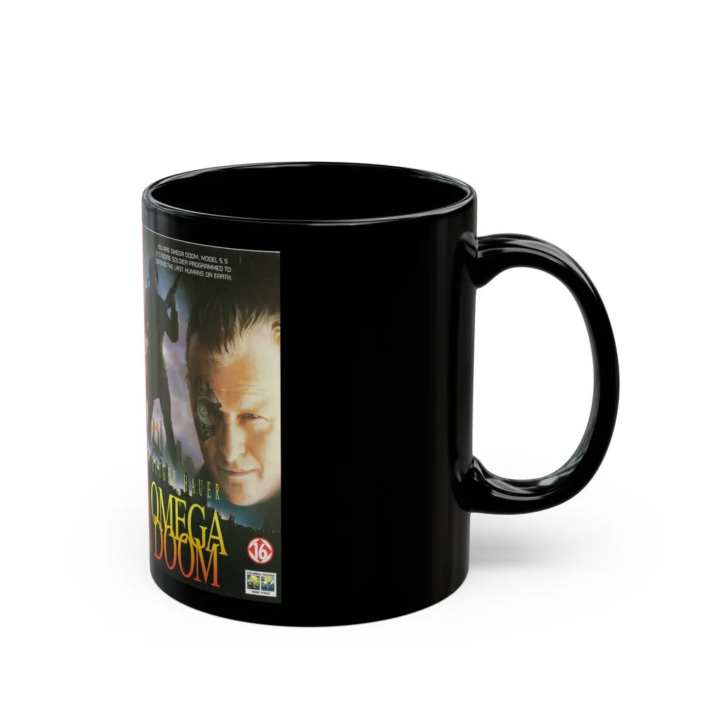 OMEGA DOOM (VHS COVER) - Black Coffee Mug-Go Mug Yourself