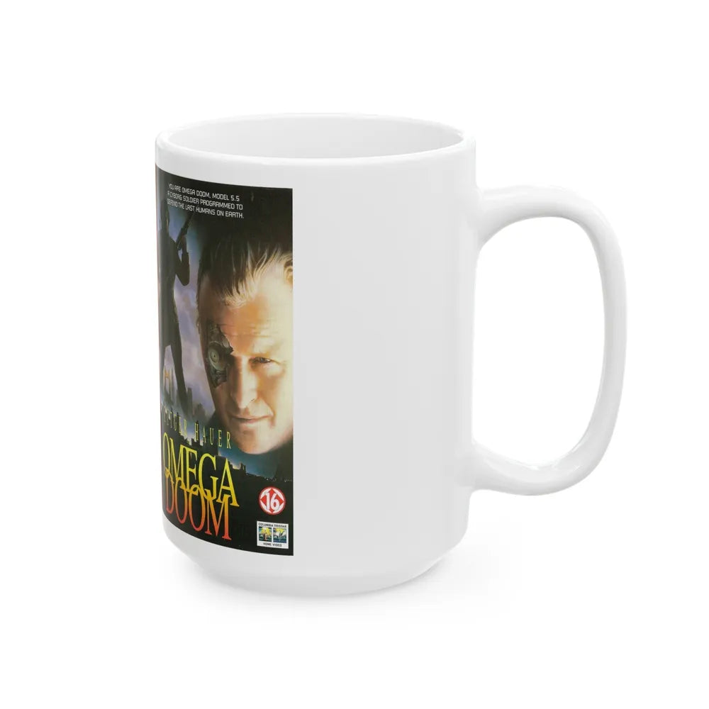 OMEGA DOOM (VHS COVER) - White Coffee Mug-Go Mug Yourself