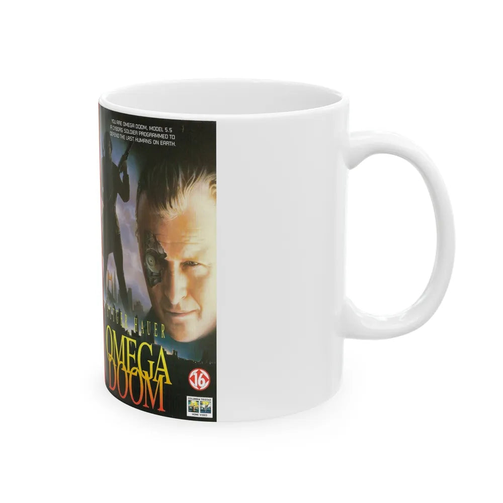 OMEGA DOOM (VHS COVER) - White Coffee Mug-Go Mug Yourself