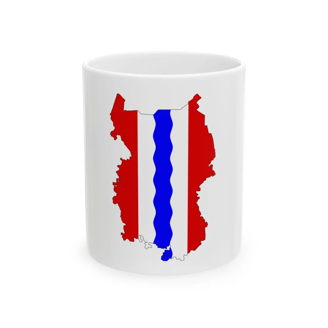 Omsk-obl-geo-stub (Russia) White Coffee Mug 11oz - Go Mug Yourself
