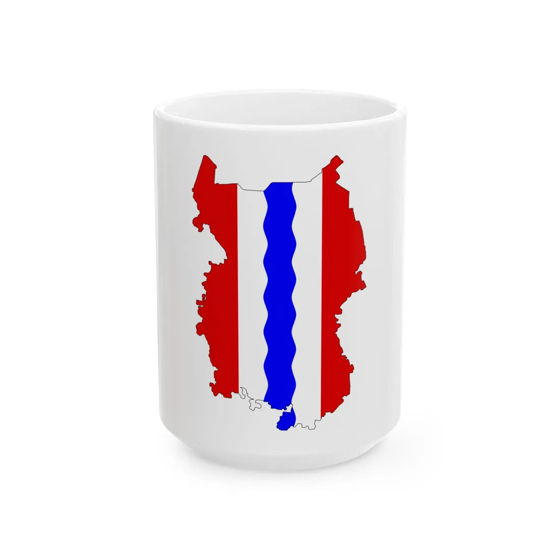 Omsk-obl-geo-stub (Russia) White Coffee Mug 15oz - Go Mug Yourself