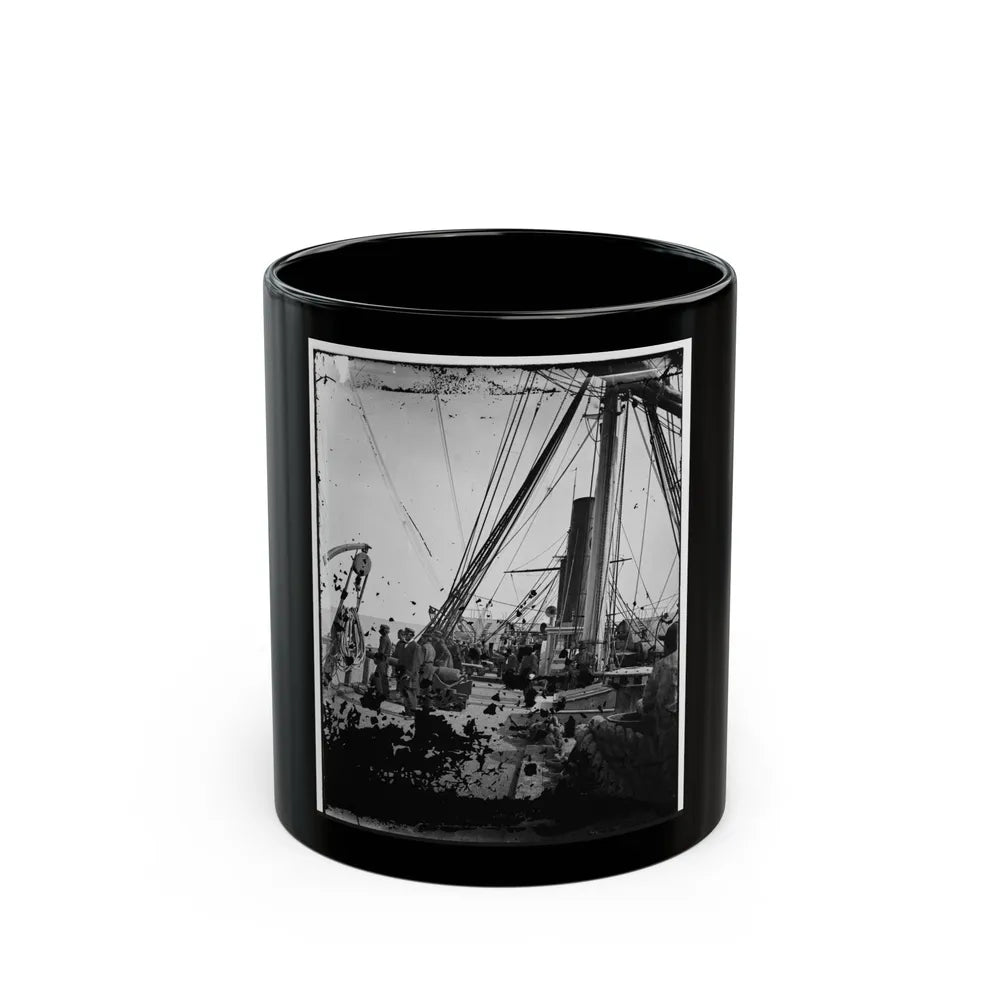 On Deck Of U.S.S. Arago, Off Charleston, Sc (U.S. Civil War) Black Coffee Mug-11oz-Go Mug Yourself