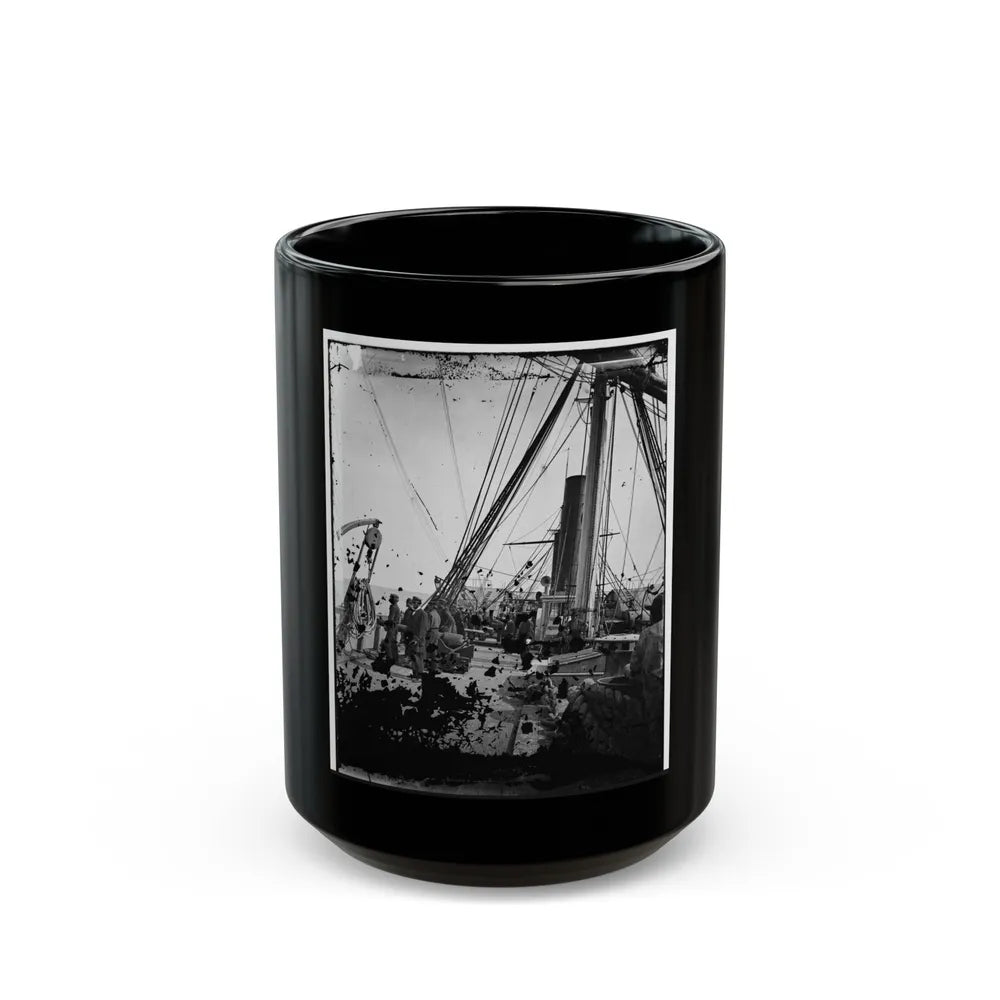 On Deck Of U.S.S. Arago, Off Charleston, Sc (U.S. Civil War) Black Coffee Mug-15oz-Go Mug Yourself