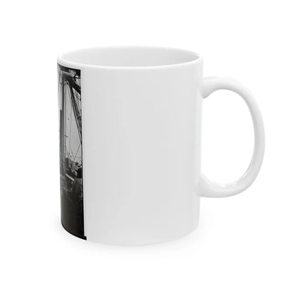 On Deck Of U.S.S. Arago, Off Charleston, Sc (U.S. Civil War) White Coffee Mug-Go Mug Yourself