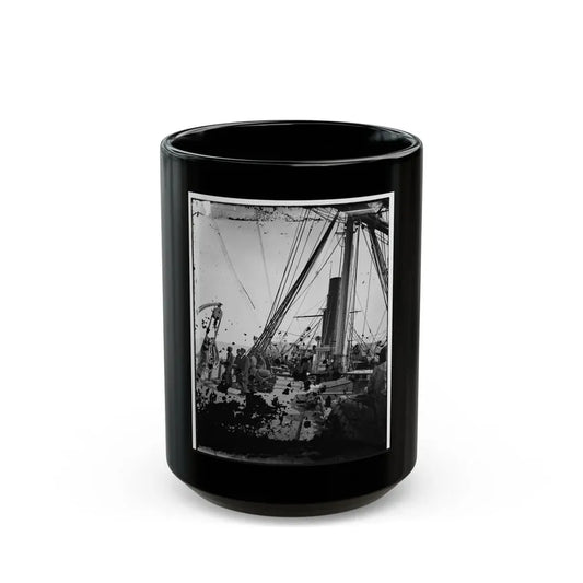 On Deck Of U.S.S. Arago, Off Charleston, Sc (U.S. Civil War) Black Coffee Mug 15oz - Go Mug Yourself