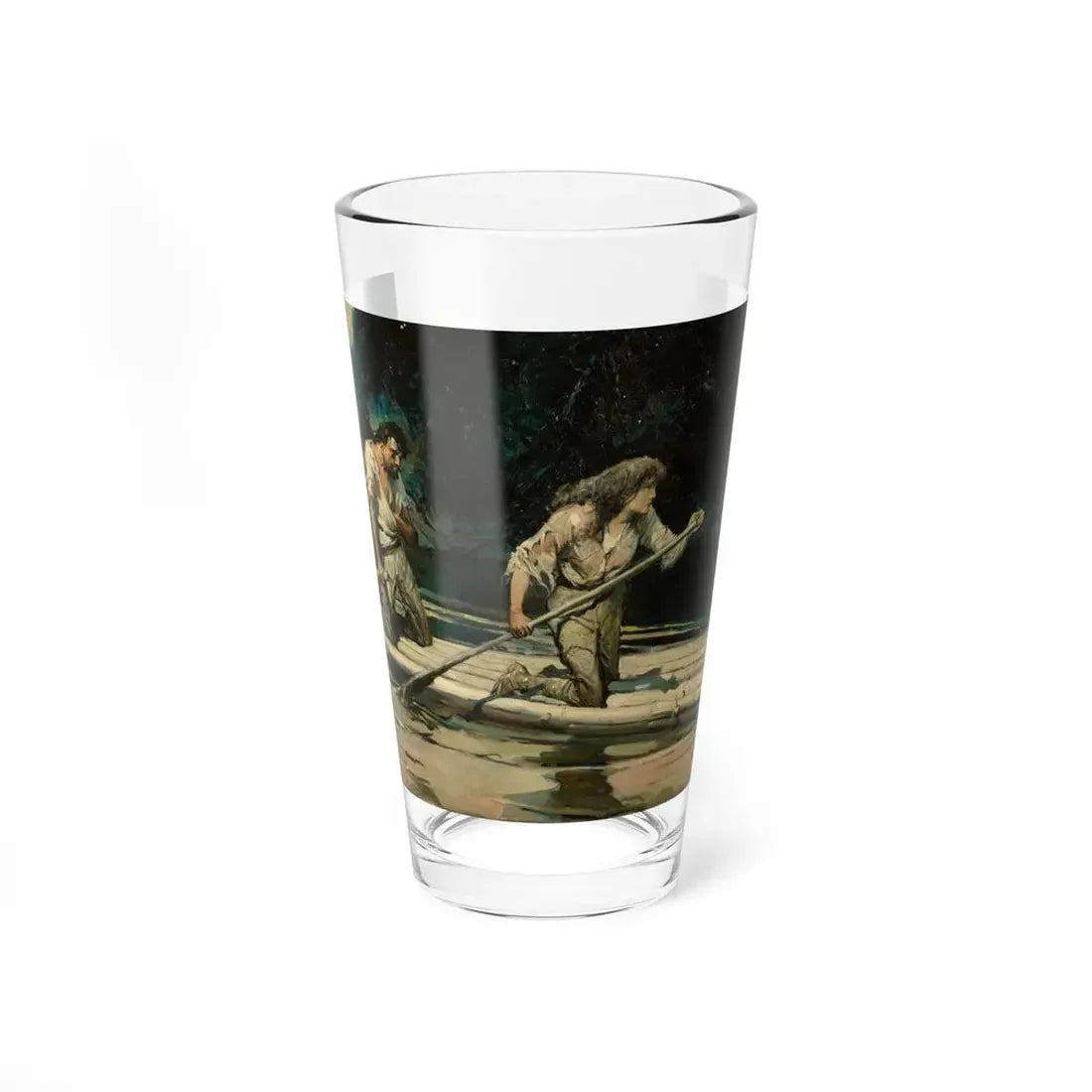 On Drifted a Short Raft Carrying a Man and a Maid, Country Gentleman illustration, March 23, 1923 (Magazine Illustration) Pint Glass 16oz 16oz - Go Mug Yourself
