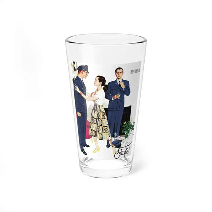On the Cusp of a Fight, Collier's illustration (Magazine Illustration) Pint Glass 16oz 16oz - Go Mug Yourself