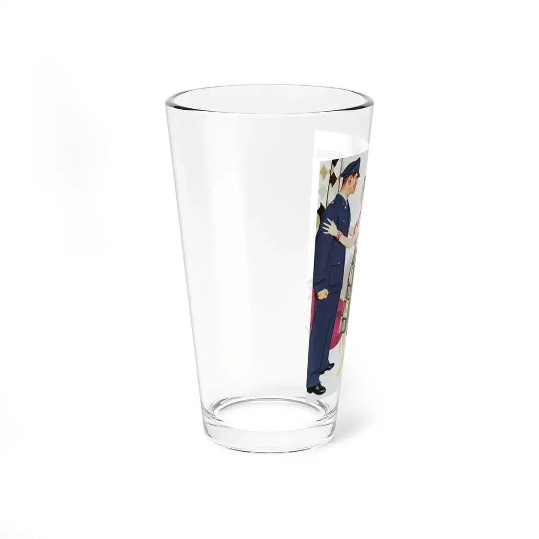 On the Cusp of a Fight, Collier's illustration (Magazine Illustration) Pint Glass 16oz - Go Mug Yourself