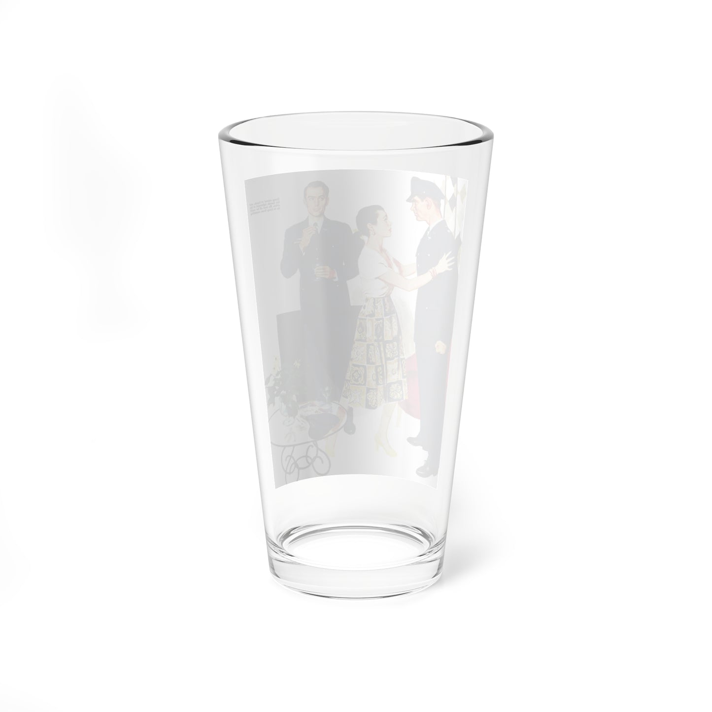 On the Cusp of a Fight, Collier's illustration (Magazine Illustration) Pint Glass 16oz-Go Mug Yourself