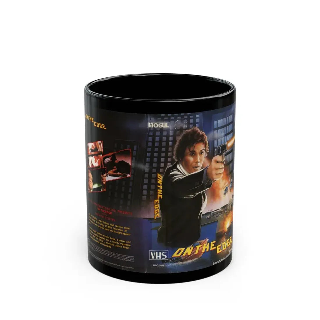 ON THE EDGE (VHS COVER) - Black Coffee Mug 11oz - Go Mug Yourself