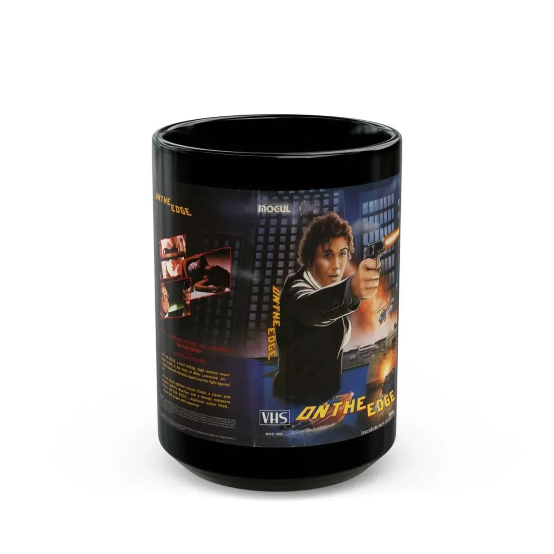 ON THE EDGE (VHS COVER) - Black Coffee Mug 15oz - Go Mug Yourself