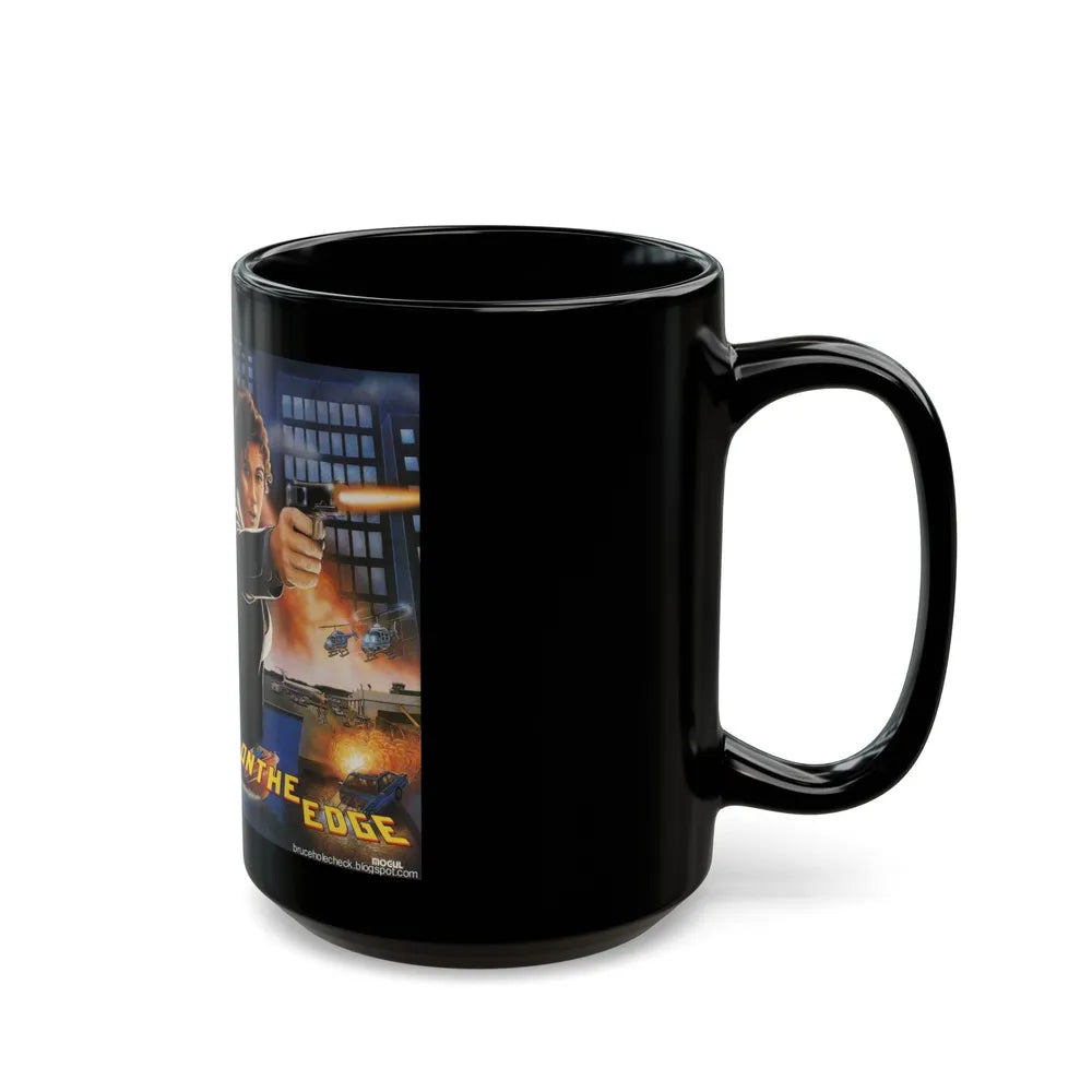 ON THE EDGE (VHS COVER) - Black Coffee Mug-Go Mug Yourself