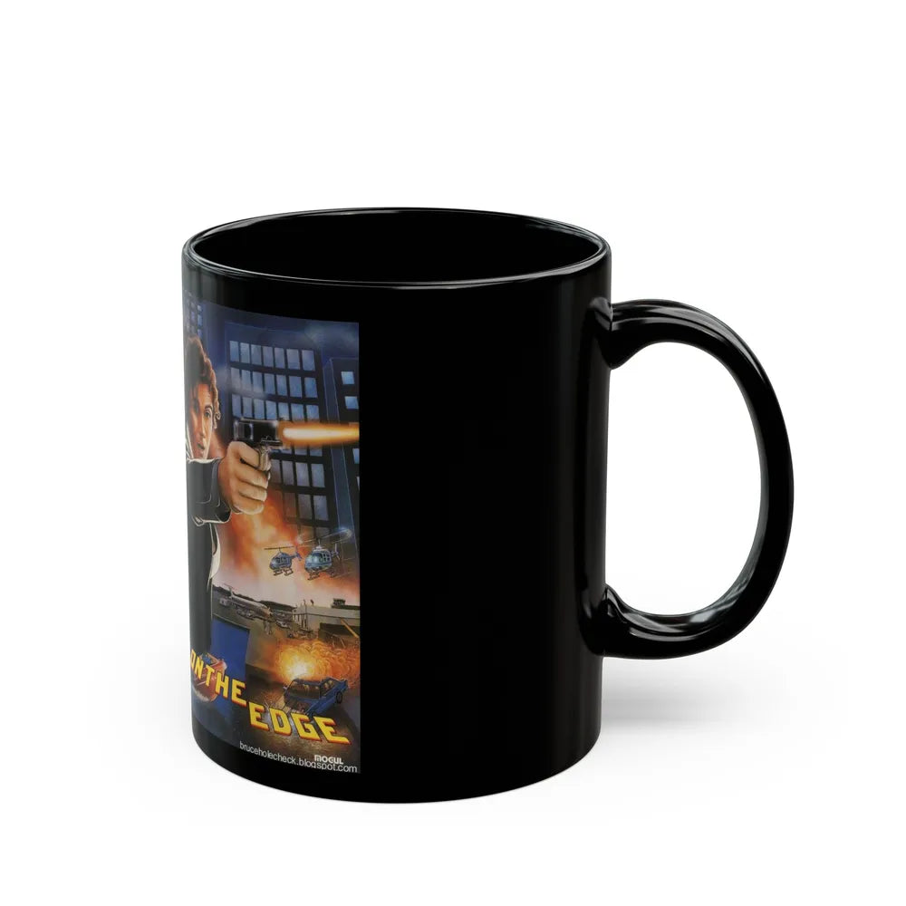 ON THE EDGE (VHS COVER) - Black Coffee Mug-Go Mug Yourself