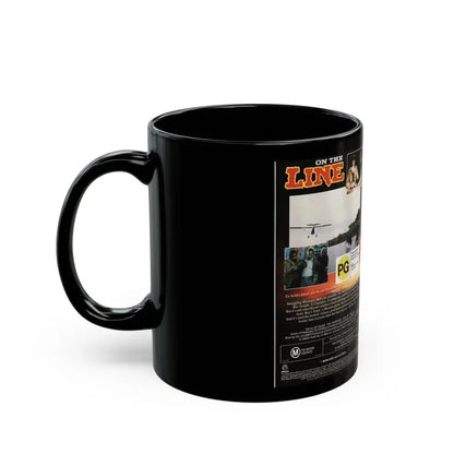 ON THE LINE DAVID CARADINE (VHS COVER) - Black Coffee Mug - Go Mug Yourself