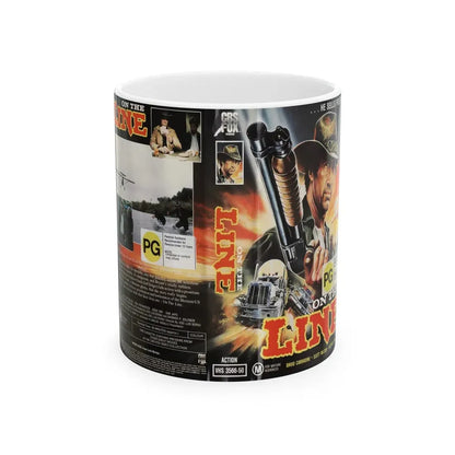 ON THE LINE DAVID CARADINE (VHS COVER) - White Coffee Mug 11oz - Go Mug Yourself