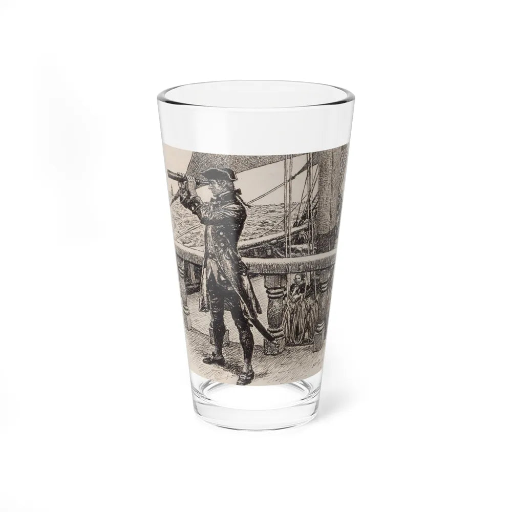 On the Lookout (Magazine Illustration) Pint Glass 16oz-16oz-Go Mug Yourself