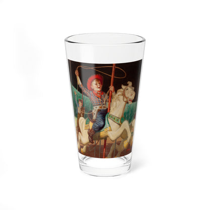 On the Merry-Go-Round, calendar illustration (Magazine Illustration) Pint Glass 16oz-16oz-Go Mug Yourself