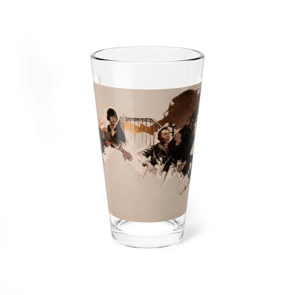 On the Stoop (Magazine Illustration) Pint Glass 16oz-16oz-Go Mug Yourself