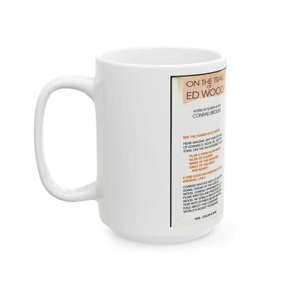 ON THE TRAIL OF ED WOOD HOSTED BY CONRAD BROOKS (VHS COVER) - White Coffee Mug - Go Mug Yourself
