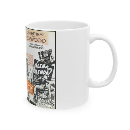 ON THE TRAIL OF ED WOOD HOSTED BY CONRAD BROOKS (VHS COVER) - White Coffee Mug-Go Mug Yourself