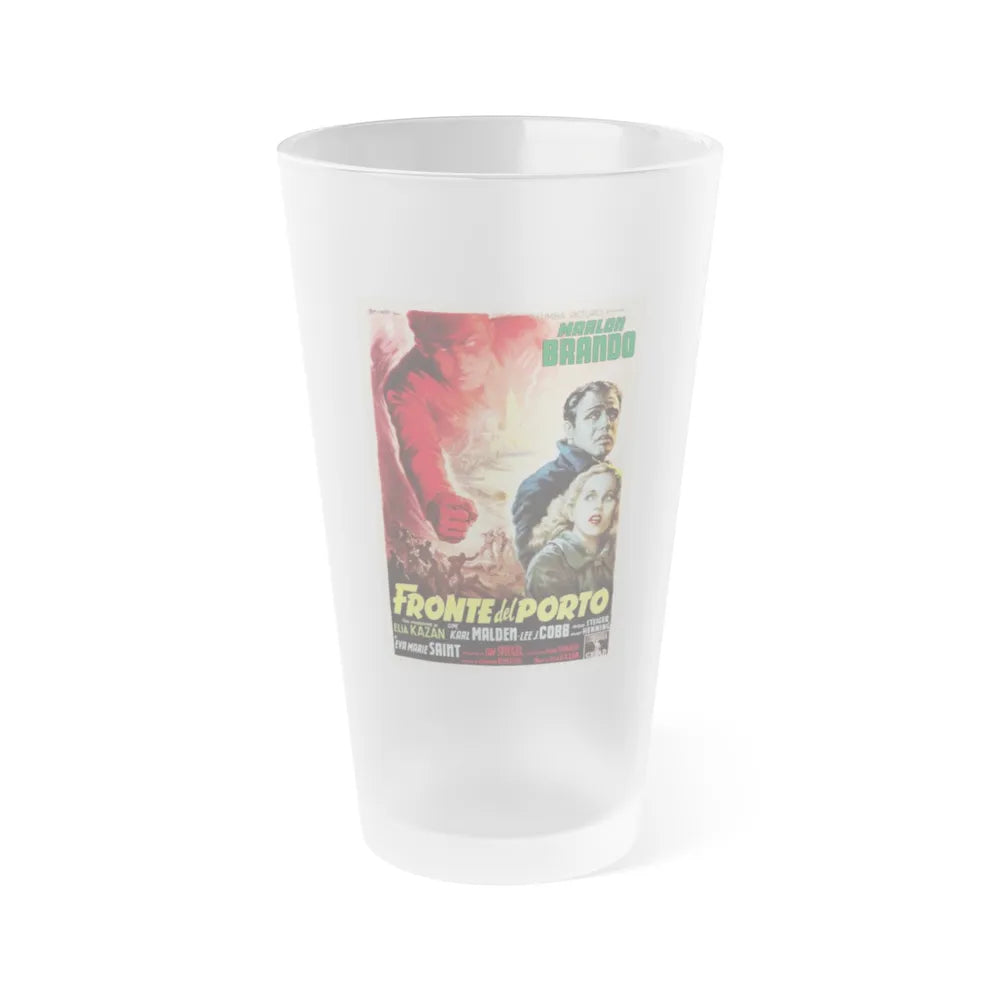 ON THE WATERFRONT 1954 Movie Poster - Frosted Pint Glass 16oz-16oz-Frosted-Go Mug Yourself