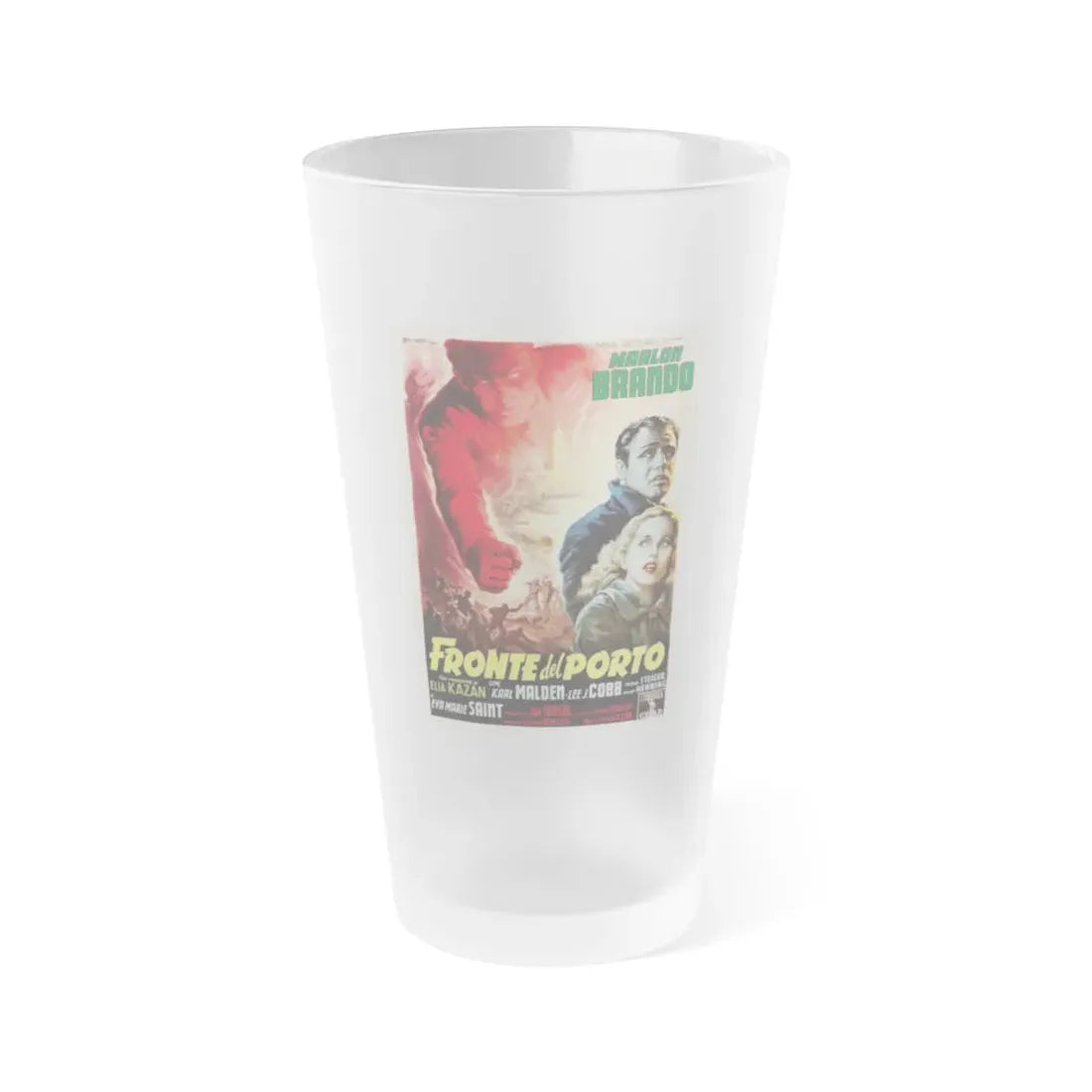 ON THE WATERFRONT 1954 Movie Poster - Frosted Pint Glass 16oz 16oz Frosted - Go Mug Yourself