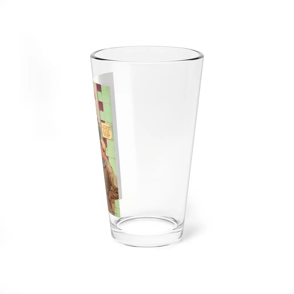 On Vacation, c. 1951 (Magazine Illustration) Pint Glass 16oz-Go Mug Yourself