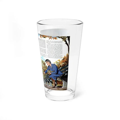 Once Upon a Park Bench, Redbook, September 1950 (Magazine Illustration) Pint Glass 16oz - Go Mug Yourself