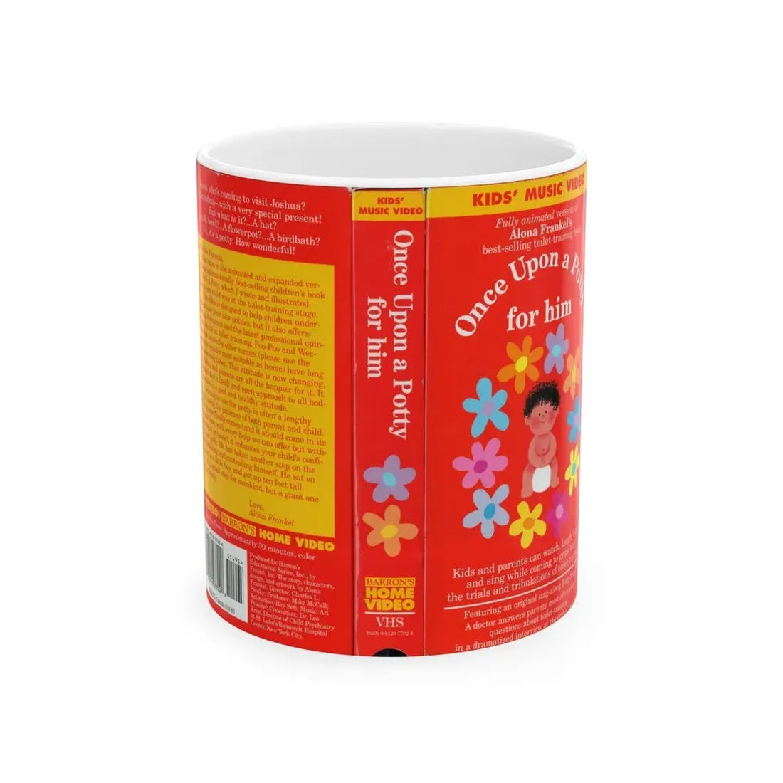 ONCE UPON A POTTY FOR HIM (VHS COVER) - White Coffee Mug 11oz - Go Mug Yourself