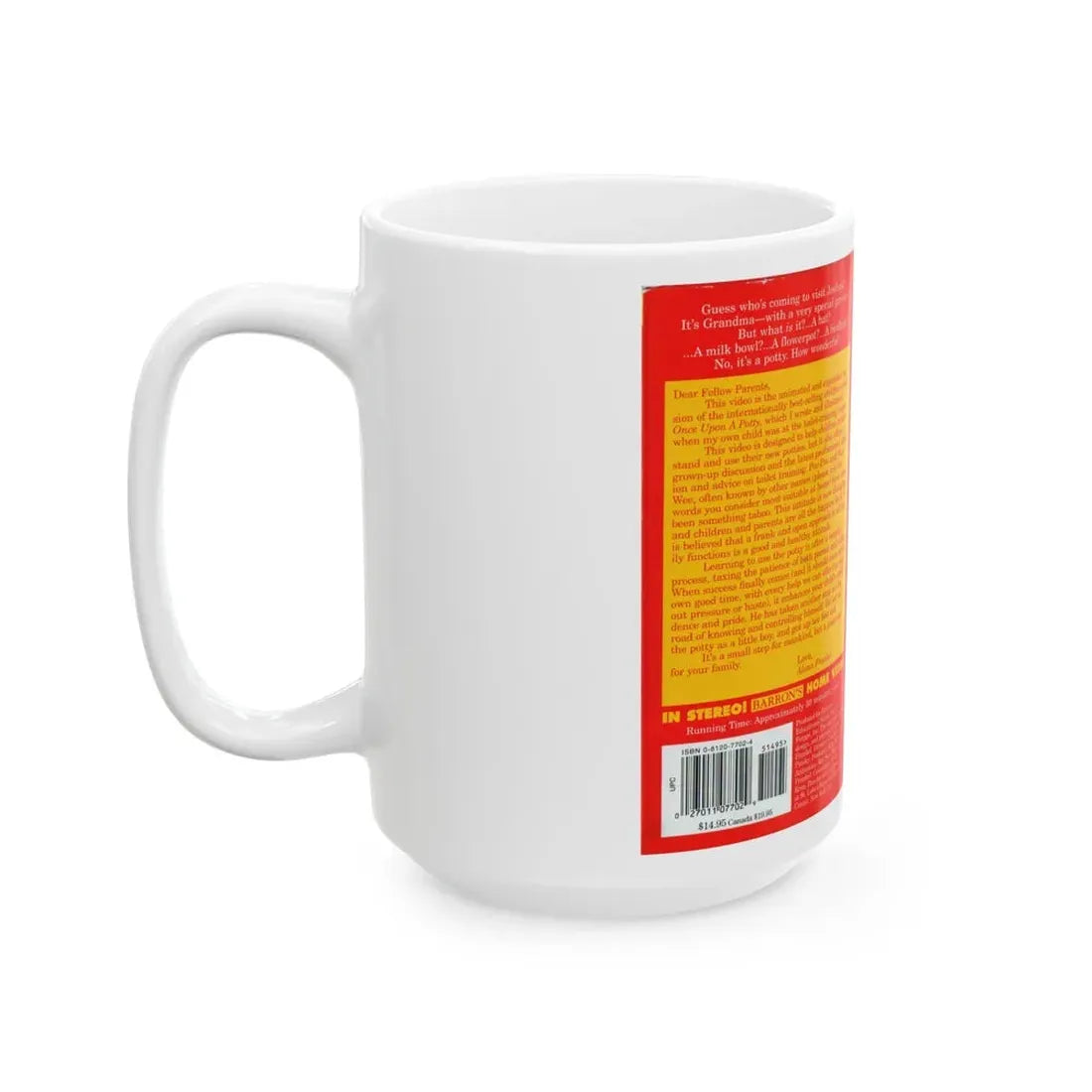 ONCE UPON A POTTY FOR HIM (VHS COVER) - White Coffee Mug - Go Mug Yourself