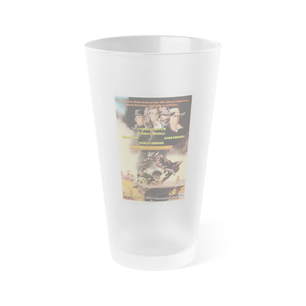 ONCE UPON A TIME IN THE WEST 1968 Movie Poster - Frosted Pint Glass 16oz-16oz-Frosted-Go Mug Yourself