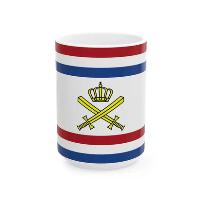 Onderscheidingsvlag Minister van Defensie 2023 (Netherlands) White Coffee Mug 15oz - Go Mug Yourself