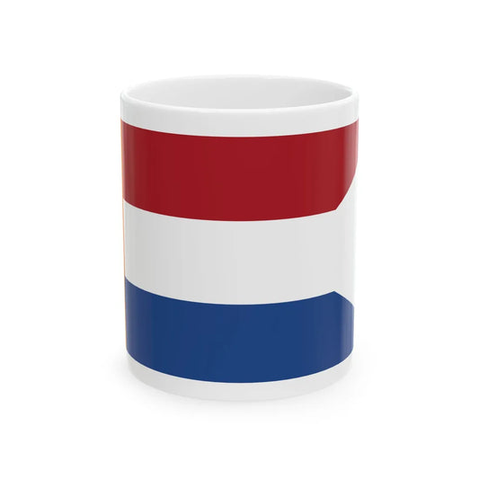 Onderscheidingsvlag Resident Nederlands-Indie 1928-1949 (Netherlands) White Coffee Mug 11oz - Go Mug Yourself
