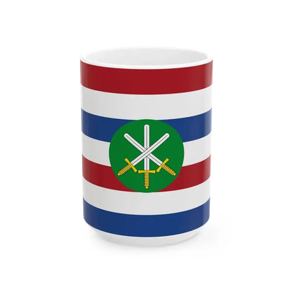 Onderscheidingsvlag van de Commandant der Strijdkrachten 2005 (Netherlands) White Coffee Mug 15oz - Go Mug Yourself