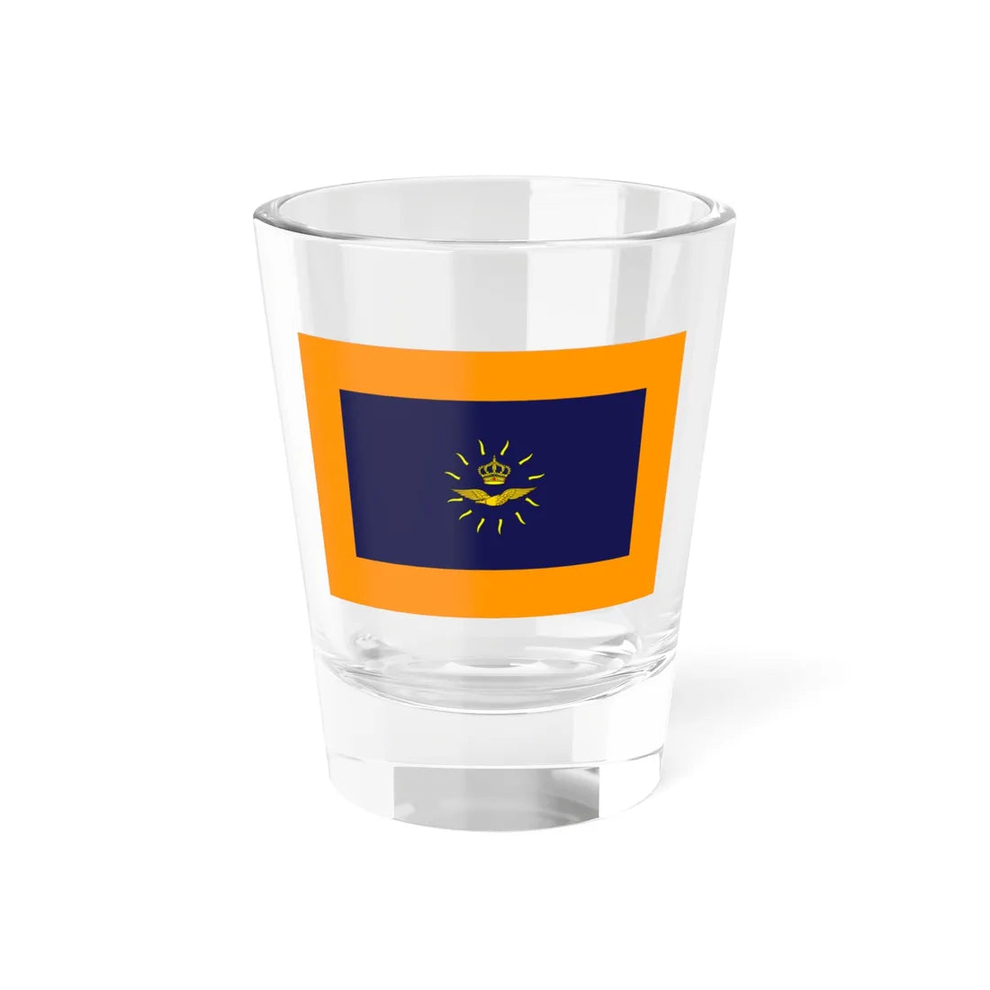 Onderscheidingsvlag van de Commandant Luchtstrijdkrachten (Netherlands) Shot Glass 1.5oz 1.5oz - Go Mug Yourself