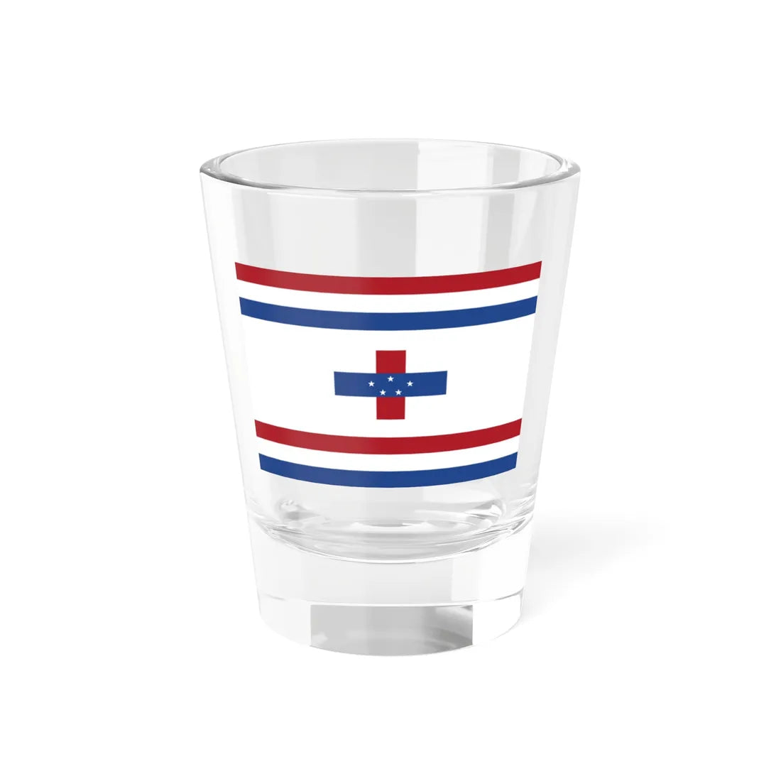 Onderscheidingsvlag van de gouverneur van Curaçao (Netherlands) Shot Glass 1.5oz 1.5oz - Go Mug Yourself