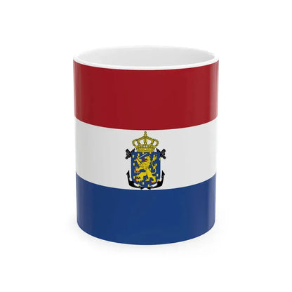 Onderscheidingsvlag van Rijksjachten 1822 (Netherlands) White Coffee Mug 11oz - Go Mug Yourself