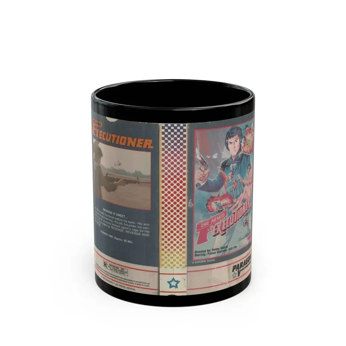 ONE ARMED EXECUTIONER (VHS COVER) - Black Coffee Mug 11oz - Go Mug Yourself