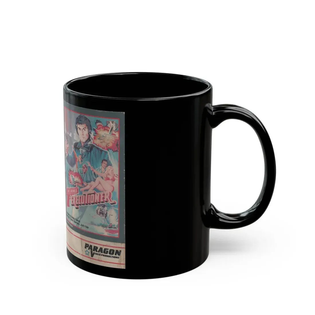 ONE ARMED EXECUTIONER (VHS COVER) - Black Coffee Mug - Go Mug Yourself