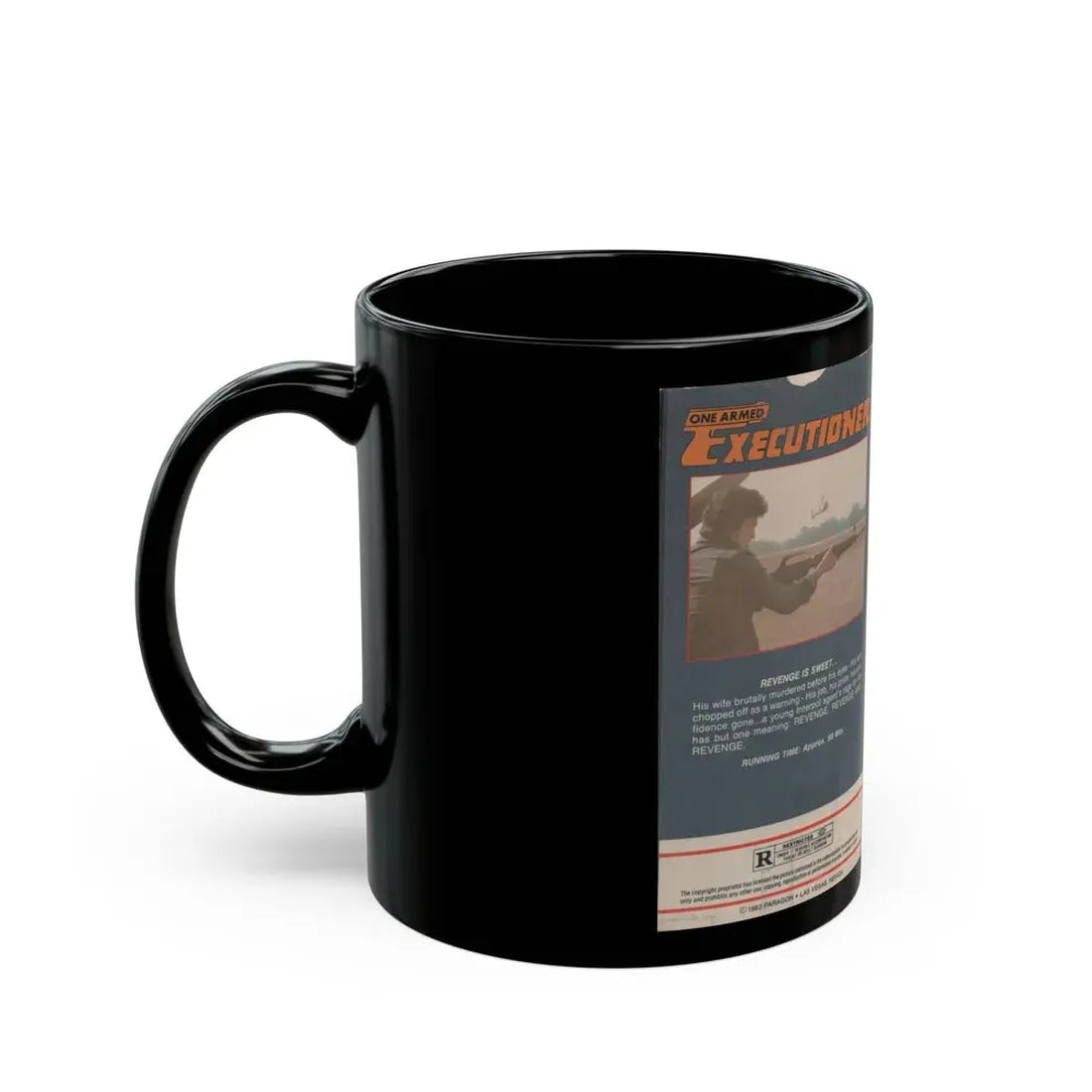 ONE ARMED EXECUTIONER (VHS COVER) - Black Coffee Mug - Go Mug Yourself