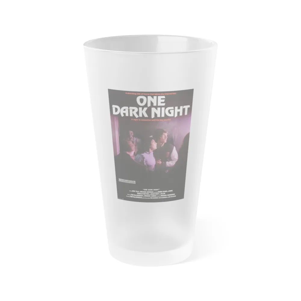 ONE DARK NIGHT 1982 Movie Poster - Frosted Pint Glass 16oz-16oz-Frosted-Go Mug Yourself