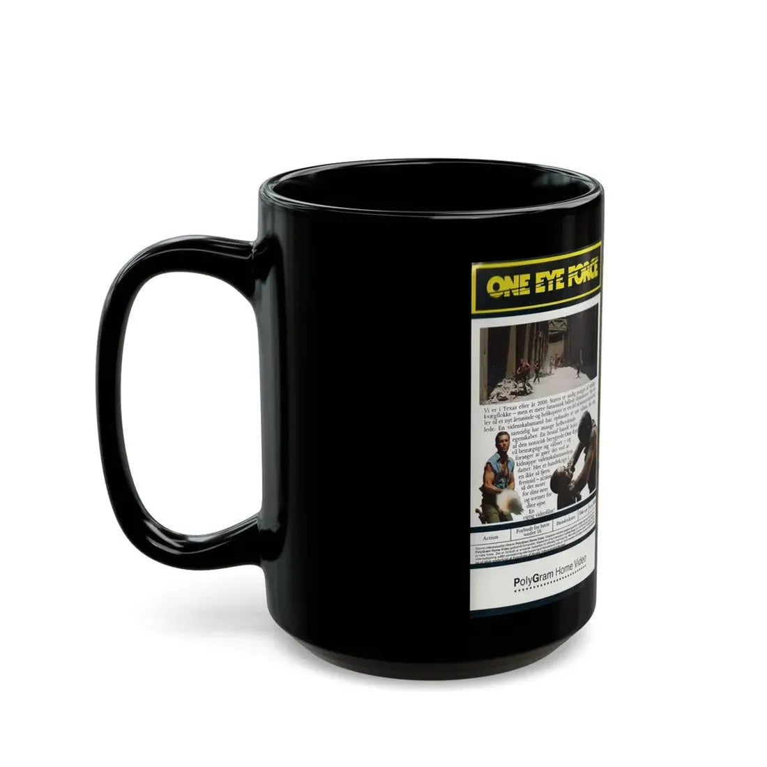 ONE EYE FORCE (VHS COVER) - Black Coffee Mug - Go Mug Yourself