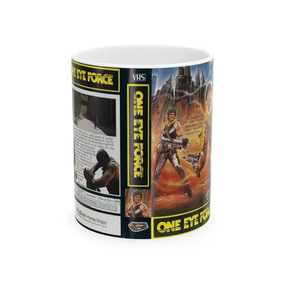 ONE EYE FORCE (VHS COVER) - White Coffee Mug 11oz - Go Mug Yourself