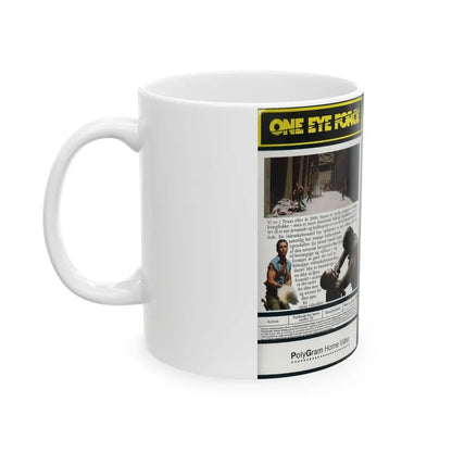 ONE EYE FORCE (VHS COVER) - White Coffee Mug - Go Mug Yourself
