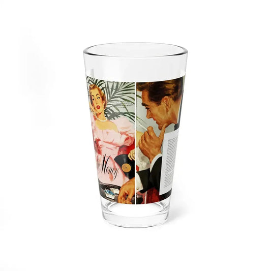 One for the Money, Ladies' Home Journal, January 1951 (Magazine Illustration) Pint Glass 16oz 16oz - Go Mug Yourself