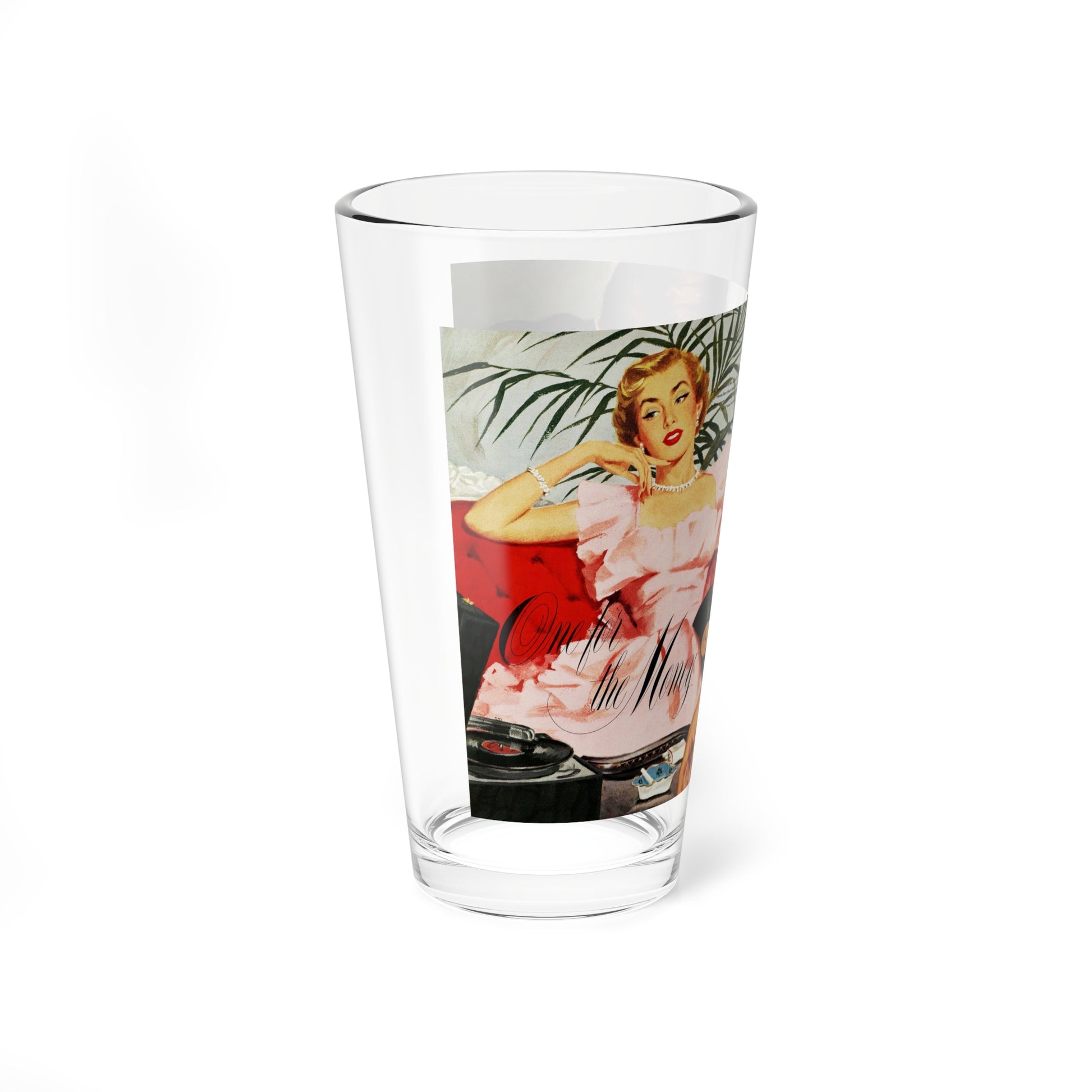 One for the Money, Ladies' Home Journal, January 1951 (Magazine Illustration) Pint Glass 16oz-Go Mug Yourself