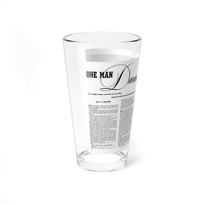 One Man Dame, Man To Man, April 1952 (Magazine Illustration) Pint Glass 16oz-Go Mug Yourself