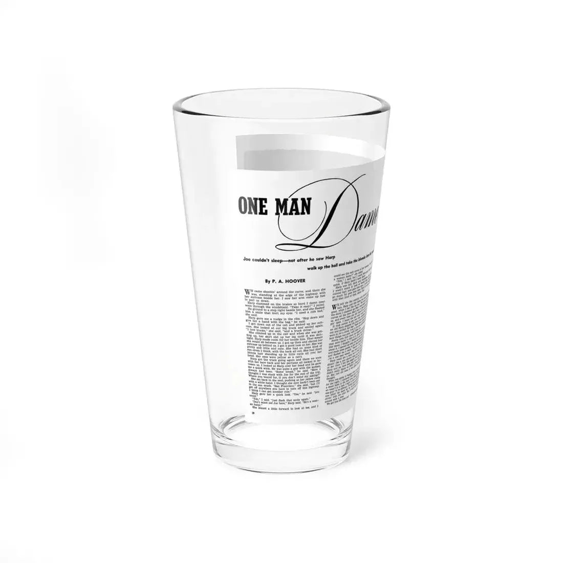 One Man Dame, Man To Man, April 1952 (Magazine Illustration) Pint Glass 16oz - Go Mug Yourself